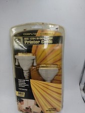 Vintage Computer Essentials 1284 Bi-Directional Printer Cable Gold Plated Plugs picture