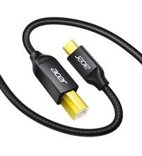 Acer USB B to C Printer Cable 10 FT, Nylon Cord C 10 FT picture