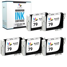 CMYi 5-Pack Replacement Epson 79 Black Ink Cartridges for Stylus 1400 1500W picture
