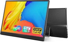 Portable Monitor 15.6 Inch 1080P 60Hz IPS HDR Ultra-Slim Travel Monitor with picture