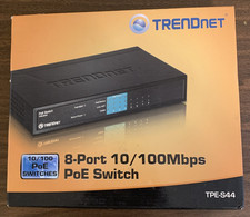 [SWITCH] TRENDnet SPE-S44 8-Port PoE Switch 10/100 Mbps - NEW IN BOX picture