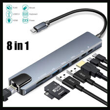 8 in 1 USB 3.0 Type C HUB to 4K HDMI Adapter Multiport For PC MacBook Air/Pro US picture