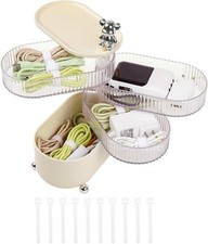 Rotatable Cable Organizer with 10 Cable Ties, Electronic Accessories Case picture