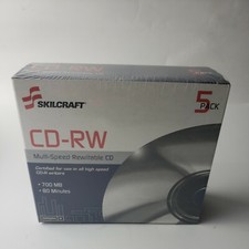 ABILITY ONE 7045-01-470-3592 CD-RW Disc,700 MB,80 min,4x-12x,PK5 picture