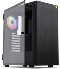 Vetroo AL800 Mid Tower ATX PC Computer Case - Door Opening Design Tempered Glass picture