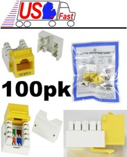 Lot100pk/pack Cat5e RJ45 Keystone Network 10/100/1000 Jack/Port 110Punch {YELLOW picture