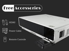 2500 Lumens Multi-Purpose Use DLP Projector for Backyard Cinema or Family Use 4K picture