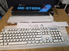 MK-STORM Gaming Keyboard  MAGEGEE NEW Steampunk Typewriter Keys White picture