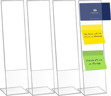 4 Pcs Multifunction Computer Monitor Memo Board, Clear Acrylic Monitor Sticky No picture
