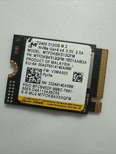Used Micron 512GB SSD - 2400A M.2 2230 NVMe PCIe Gen4x4 MTFDKBK512QFM Tested picture