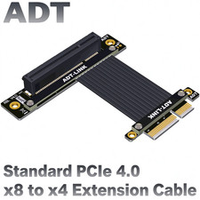 ADT PCI-E X4 Extension Cable Adapter Cable X8 8x 4x Pcie4.0 High Speed Stabl New picture