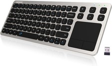 ARTEK 2.4G Wireless Touch TV Keyboard Built-in Touchpad Mouse Solid Stainless picture