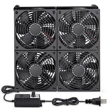 WDERAIR 4x120mm Router Cooling pad Flat Fan with Variable Speed Controller fo... picture