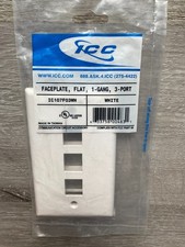 ICC IC107F03WH FACEPLATE, FLAT, 1 GANG 3-PORT WHITE picture