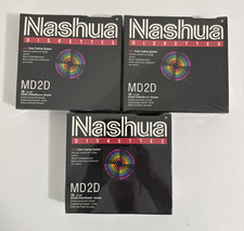 Lot of 3 Vintage 5.25” Floppy Disk Lot Verbatim Nashua MD2D 10 Pack New & Sealed picture