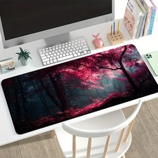 1pc Large Gaming Mouse Pad/Mysterious Forest Non-Slip Rubber Base Desk Mat ❀ picture