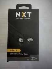 NXT Technologies USB 2.0 Type A to Type B Cable 15 ft Black NX29748 picture