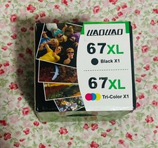 LLAOLLAO 67XL Ink Cartridge Combo Black + Tri-Color Compatible HP New picture