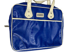Ellen Tracy Tablet Computer Case Nylon 15x12x2 Electric Blue And White picture