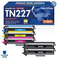 5 Pack Toner Cartridge Set High Yield 3000 Pages Black 2300 Color Compatible picture