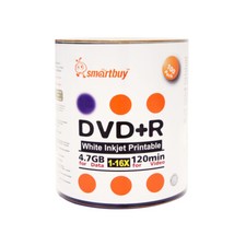 Smartbuy DVD+R 16X 4.7GB/120Min White Inkjet Hub Printable Blank Recordable Disc picture