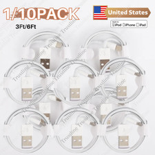 1/10X Bulk Lot USB Fast Charger Cable For iPhone 13 11 8 7 6 Plus Charging Cord picture