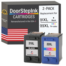 DoorStepInk Compatible Ink Cartridges For HP 21XL and HP 22XL Color 2PK -USA picture