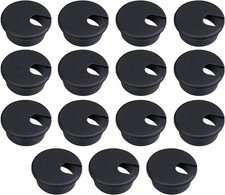 15 Pack 1.5 Inch Desk Grommet Cable Hole Cover 3Inch-11PCS, Black-1.5Inch  picture