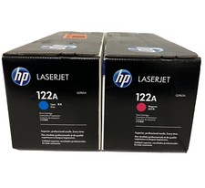 LOT OF 2- HP MAGENTA Q3963A/ CYAN Q3961A TONER  HP LASER JET 2550/2820/2840 picture