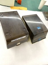 2 VINTAGE ALLSOP  & QVS 5.25 FLOPPY DISK STORAGE CONTAINER / DEVIDERS ORGANIZER picture