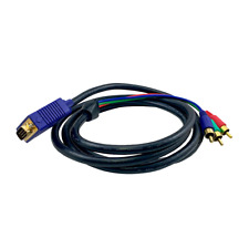 PTC Premium VGA to 3-RCA RGB Component Video Cable For TV Monitor Projector 6 ft picture