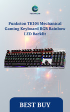 Punkston TK104 Mechanical Gaming Keyboard RGB Rainbow LED Backlit picture