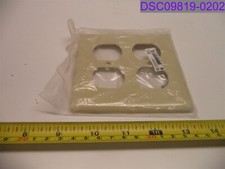 Qty = 9: Hubbell Ivory 2 Gang Receptacle Wallplate P/N NP82I picture