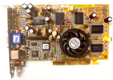 ASUS V7700 TIVX/32M GEFORCE2 GTS 32MB AGP VGA CARD VGA SVID COMP ROUND FAN MXB90 picture