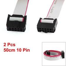2 Pcs 10 Pin 10 Wire IDC Socket Flat Ribbon Cable 50cm Long picture