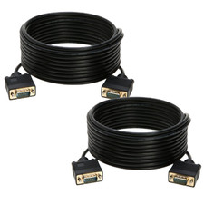 2 pcs 30ft SVGA VGA Cable Male to Male M/M Monitor Cord TV HDTV Full HD15 Laptop picture