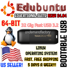 Linux Edubuntu 24.04 LTS Support Student Educational USB or DVD Live Boot Ubuntu picture