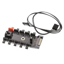 10x 4-pin PC CPU PWM Cooling Fan Speed Controller Hub SATA Power Socket Splitter picture