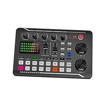 Live Sound Card, Mini Sound Mixer Board with 16 Effects and 190*118*28mm black picture