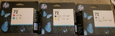 Genuine Set 3 HP 72 Printheads T610 T1100 C9380A C9383A C9384A 2018-25 NO BOXES picture