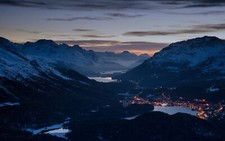 Landscape mist nature evening valley lake mountains Custom Gaming Mat Desk picture