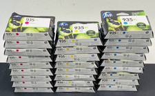 Lot of 26 HP 935XL Genuine / 9x Magenta + 8x Yellow Jaune + 9x Cyan picture