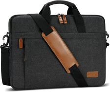 Laptop Bag 17-17.3 Inch, Computer Bags for Men Water-resistant Canvas Laptop Cas picture