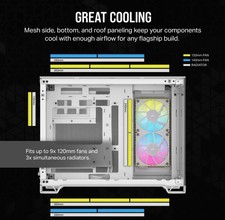 Corsair iCUE LINK 2500X RGB Micro ATX Dual Chamber WHITE PC Case CC-9011268-WW picture