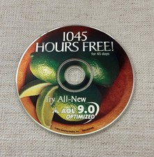 AOL 9.0 Optimized 1045 Hours Free For 45 Days Disc Only Preowned Vintage 2003 picture