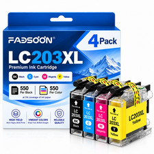 LC203XL 4PK BK/C/M/Y Ink Cartridge for MFC-J4320DW MFC-J4420DW MFC-J460DW picture