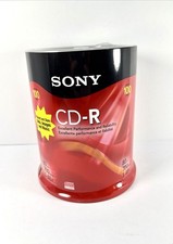 New Sealed 100-Pack Sony CD-R  80 Min 700 MB 1-48x Recordable Compact Discs CDs picture