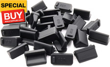 30 Pcs Silicone USB Cap Port Cover Anti Dust Protector for Female End Black picture