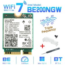 Intel BE200 WiFi 7 M.2 Key E Wireless Card Tri-Band Bluetooth5.4 Network Adapter picture