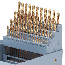 60Pcs(#1-60) Cobalt Number Size Drill Bit Set HSS Jobber Length picture
